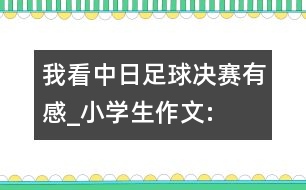 我看“中日”足球決賽有感_小學(xué)生作文:五年級(jí)