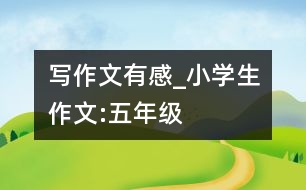 寫作文有感_小學(xué)生作文:五年級