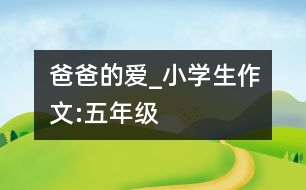 爸爸的愛_小學(xué)生作文:五年級