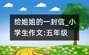 給姐姐的一封信_小學生作文:五年級