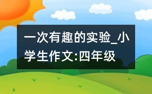 一次有趣的實(shí)驗(yàn)_小學(xué)生作文:四年級