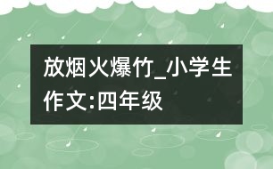 放煙火、爆竹_小學(xué)生作文:四年級(jí)