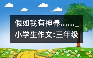 假如我有神棒……_小學生作文:三年級