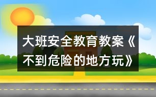 大班安全教育教案《不到危險(xiǎn)的地方玩》反思