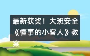 最新獲獎(jiǎng)！大班安全《懂事的小客人》教案反思