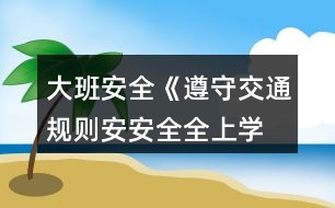 大班安全《遵守交通規(guī)則、安安全全上學(xué)》教案反思