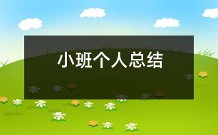 小班個(gè)人總結(jié)