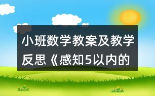 小班數(shù)學(xué)教案及教學(xué)反思《感知5以內(nèi)的數(shù)》