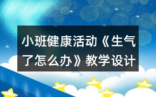 小班健康活動(dòng)《生氣了怎么辦》教學(xué)設(shè)計(jì)反思