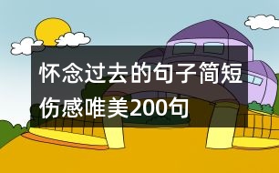 懷念過去的句子簡短傷感唯美200句