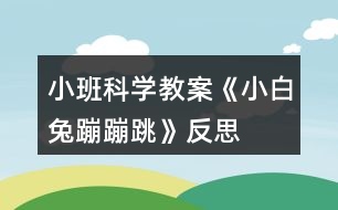 小班科學(xué)教案《小白兔蹦蹦跳》反思