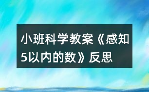 小班科學教案《感知5以內(nèi)的數(shù)》反思