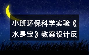 小班環(huán)保科學(xué)實(shí)驗(yàn)《水是寶》教案設(shè)計(jì)反思