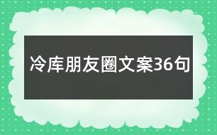 冷庫朋友圈文案36句