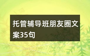 托管輔導(dǎo)班朋友圈文案35句