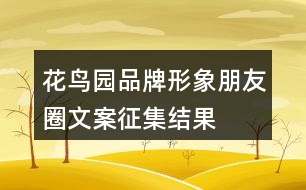 “花鳥園”品牌形象朋友圈文案征集結果39句