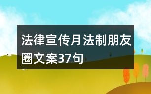 法律宣傳月法制朋友圈文案37句