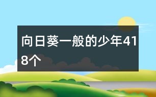 向日葵一般的少年418個