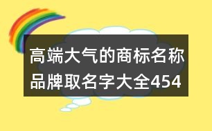 高端大氣的商標(biāo)名稱,品牌取名字大全454個(gè)