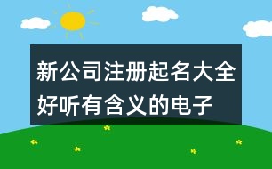 新公司注冊(cè)起名大全,好聽(tīng)有含義的電子公司名稱(chēng)412個(gè)