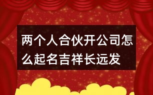 兩個(gè)人合伙開公司怎么起名,吉祥長遠(yuǎn)發(fā)展的公司名字403個(gè)