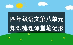 四年級(jí)語文第八單元知識(shí)梳理課堂筆記形近字