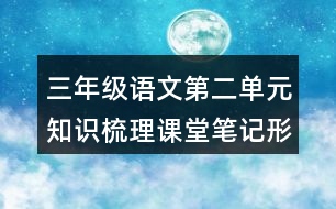 三年級語文第二單元知識梳理課堂筆記形近字