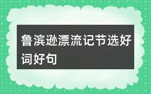 魯濱遜漂流記節(jié)選好詞好句