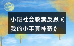 小班社會教案反思《我的小手真神奇》