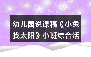 幼兒園說課稿《小兔找太陽》小班綜合活動(dòng)反思