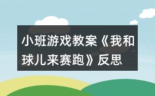 小班游戲教案《我和球兒來賽跑》反思