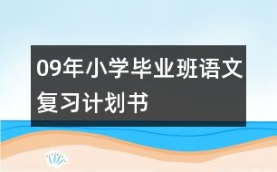 09年小學(xué)畢業(yè)班語文復(fù)習(xí)計劃書