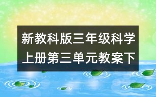 新教科版三年級科學上冊第三單元教案下