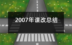 2007年課改總結(jié)