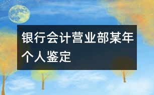 銀行會(huì)計(jì)營業(yè)部某年個(gè)人鑒定