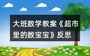 大班數(shù)學教案《超市里的數(shù)寶寶》反思