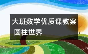 大班數(shù)學優(yōu)質(zhì)課教案 圓柱世界