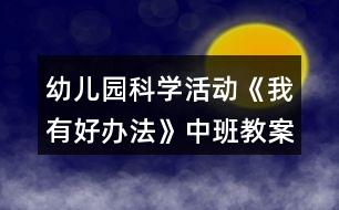 幼兒園科學(xué)活動《我有好辦法》中班教案反思