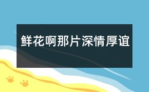 鮮花啊——那片深情厚誼