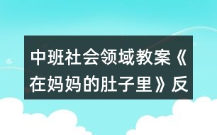 中班社會領(lǐng)域教案《在媽媽的肚子里》反思