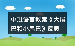 中班語(yǔ)言教案《大尾巴和小尾巴》反思