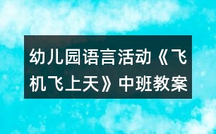 幼兒園語(yǔ)言活動(dòng)《飛機(jī)飛上天》中班教案