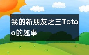 “我的新朋友”之三：Totoo的趣事