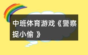 中班體育游戲《“警察”捉“小偷” 》反思