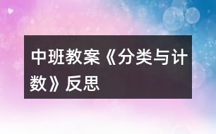 中班教案《分類與計數》反思