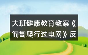 大班健康教育教案《匍匐爬行過電網(wǎng)》反思