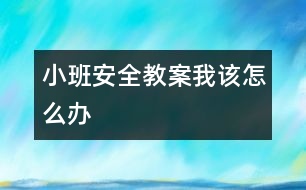 小班安全教案：我該怎么辦