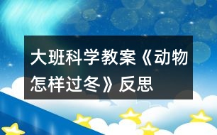 大班科學(xué)教案《動(dòng)物怎樣過(guò)冬》反思