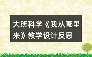 大班科學《我從哪里來》教學設計反思