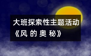 大班探索性主題活動：《風 的 奧 秘》